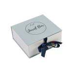 Square Book Shape Cardboard Jewelry Gift Boxes Stylish With Ribbon