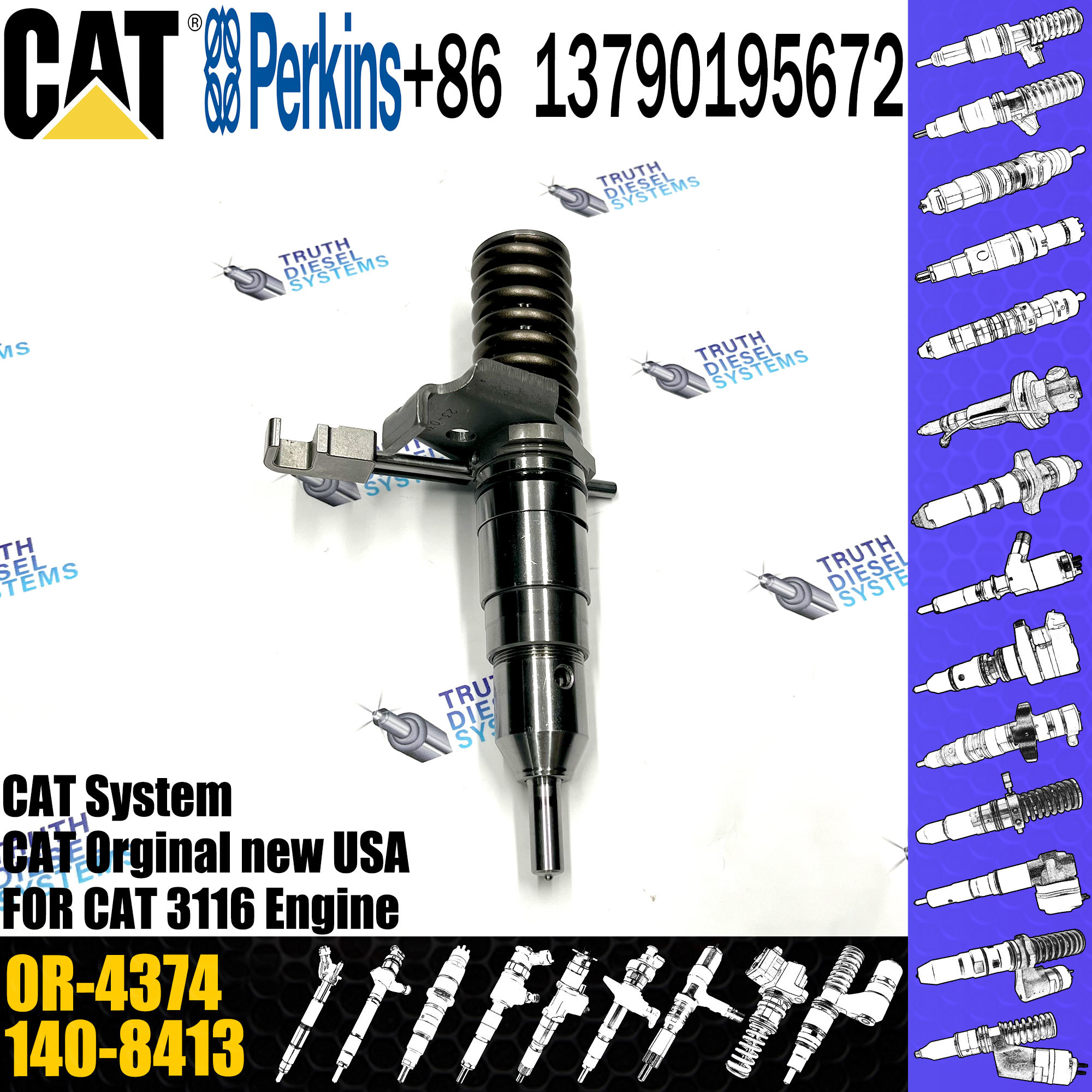 Fuel Injectors 101-8673 0R-4374 0R-8473 0R-8467 127-8220 for Caterpillar Engine 3114 3116 Excavator
