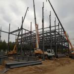 Pre Engineered Steel Structure Workshop Construction With Steel Color Sheet