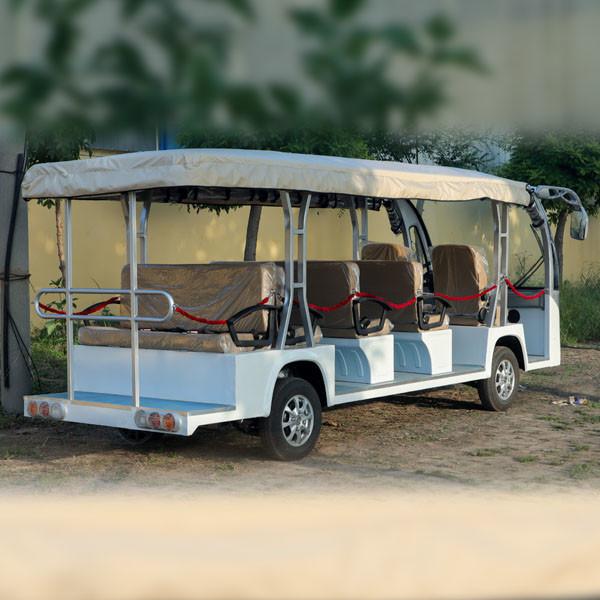 Buy cheap 14 Passengers Electric Sightseeing Car Road Legal Mini Bus UTV White Color Support Free ODM from wholesalers