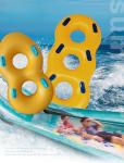 Yellow Double Inflatable Swimming Ring Pool Float For Adults Water Park Game