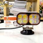 9-85V Red Devil Eyes 8 Eyes White Yellow Dual Color Aluminum Mini Driving Lights