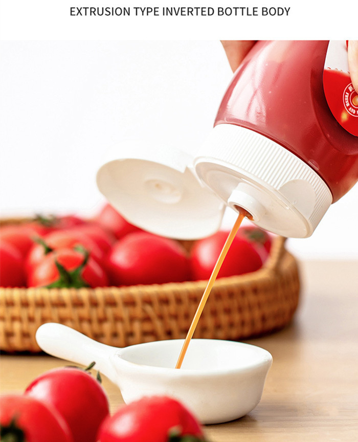 330g Salad Sauce Condiment LDPE Plastic Squeeze Bottles With Flip Top Cap