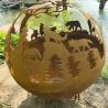 Buy cheap Outdoor Corten Steel Diameter 600mm Outdoor Corten Steel Rust Fire Pit With Manual Ignition from wholesalers