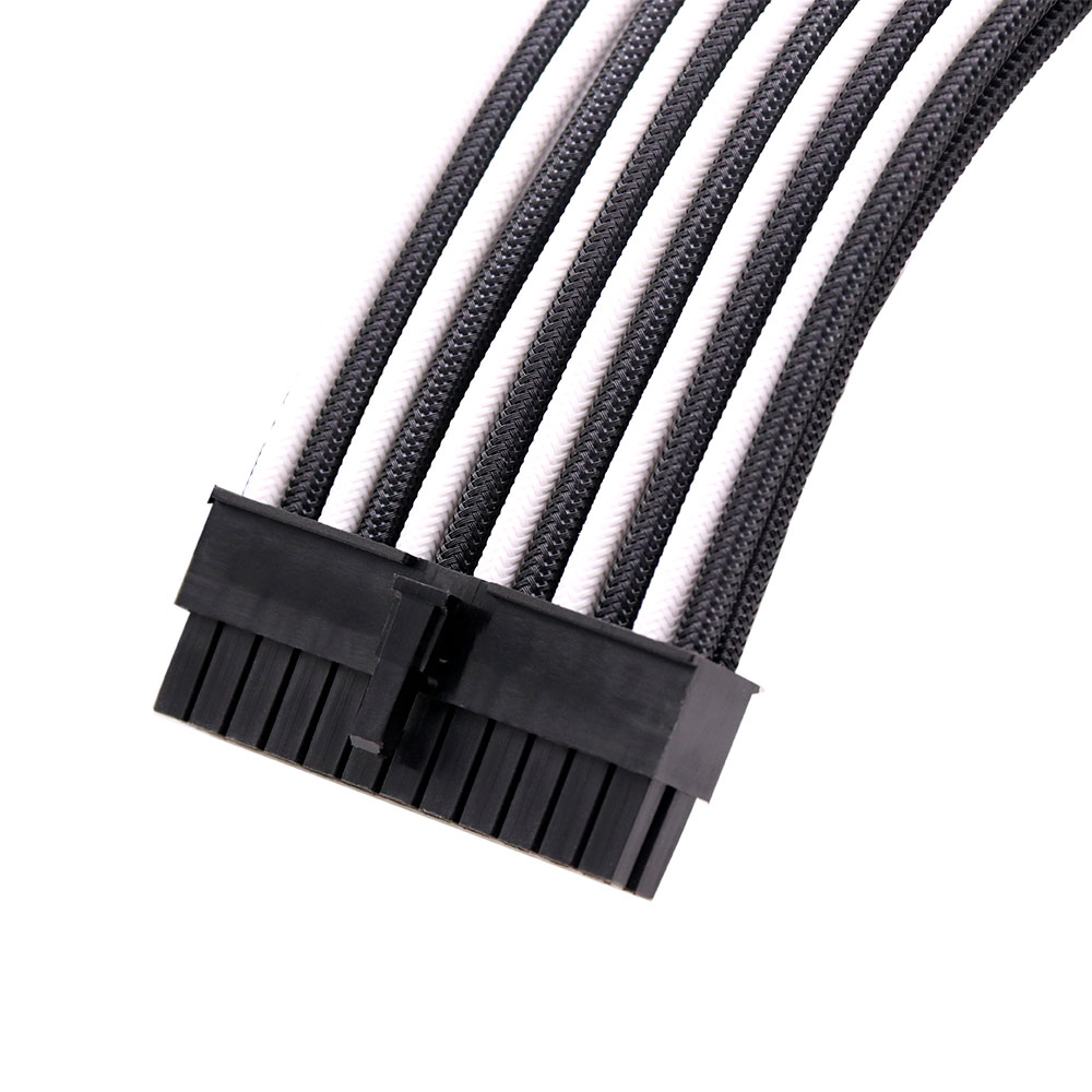 ATX PC Power Cable Manufacturers 24PIN Male to 24PIN Female Computer Sleeved Cable Extension Connector Kable
