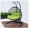 Buy cheap Double Seater Stand Modern Green Cushions Swing Chair for Custom Patio Gardening Furniture Set from wholesalers