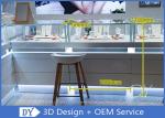 Luxurious Store Jewelry Display Cases / Beige Painting Finished Gold Shop