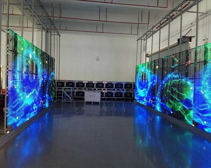 Full Color Tube Chip Transparent LED Panel SMD2121 Customizable Screen Size