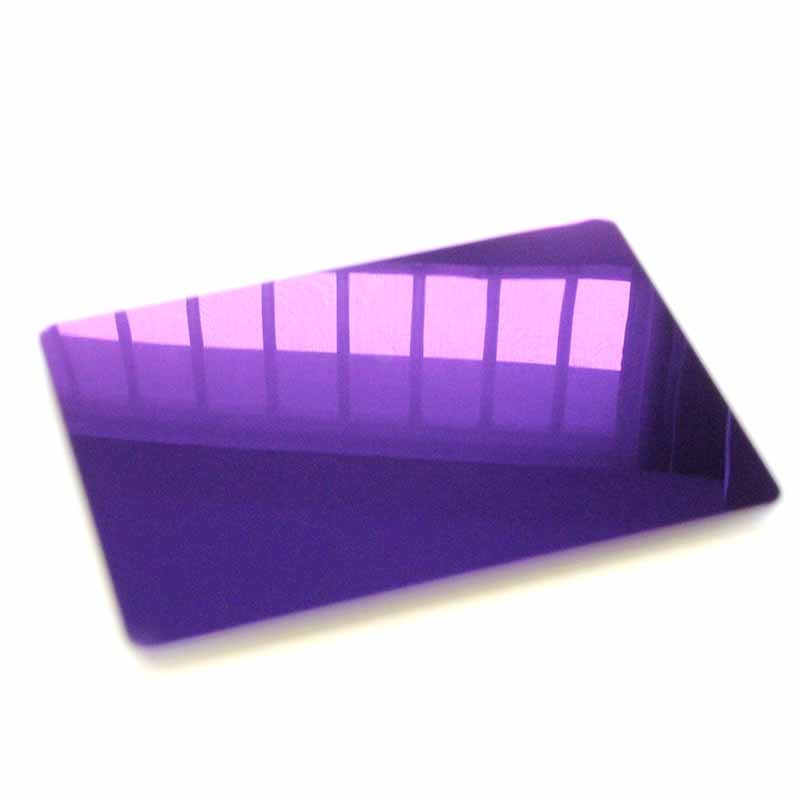 304 Metal Color Purple Mirror Stainless Steel Plate 0.3mm Decorative Steel Sheet