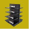 Buy cheap Factory custom color size metal black liquor store shelving from wholesalers