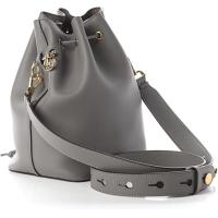 Buy cheap Grey Fendi Mon Tresor Bag 8BT298 Calfskin Leather Bucket Bag product