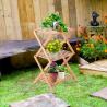 Buy cheap Space-saving 3-Tier Bamboo Flower Pot Rack Shelf Planter Display Organizer 34x34x97cm from wholesalers
