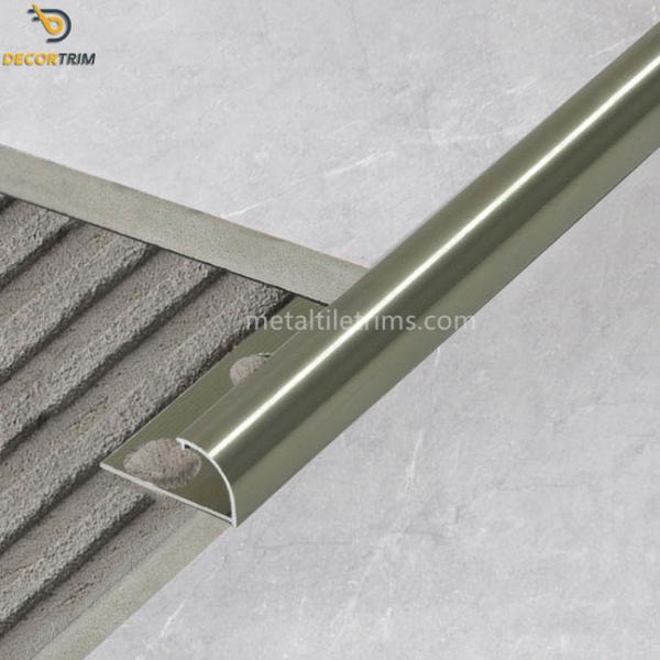 Buy cheap Polish Bronze Quarter Round Metal Tile Trim 7/16'' For Decoration from wholesalers