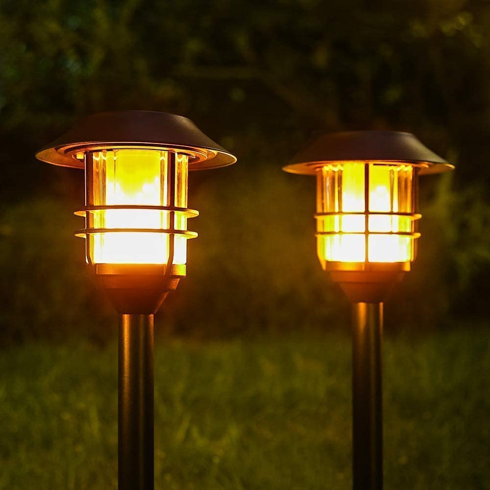 Aluminum Alloy 30LM 96 Led Solar Torch Solar Garden Lights With Motion Sensor
