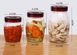 Wide Mouth Mason Jar Glasses / Round Shape Glass Honey Jars 1.2L Capacity