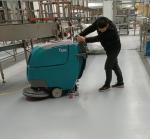 Tennant T300e Small Hand Push Floor Washer Commercial Factory Workshop Floor