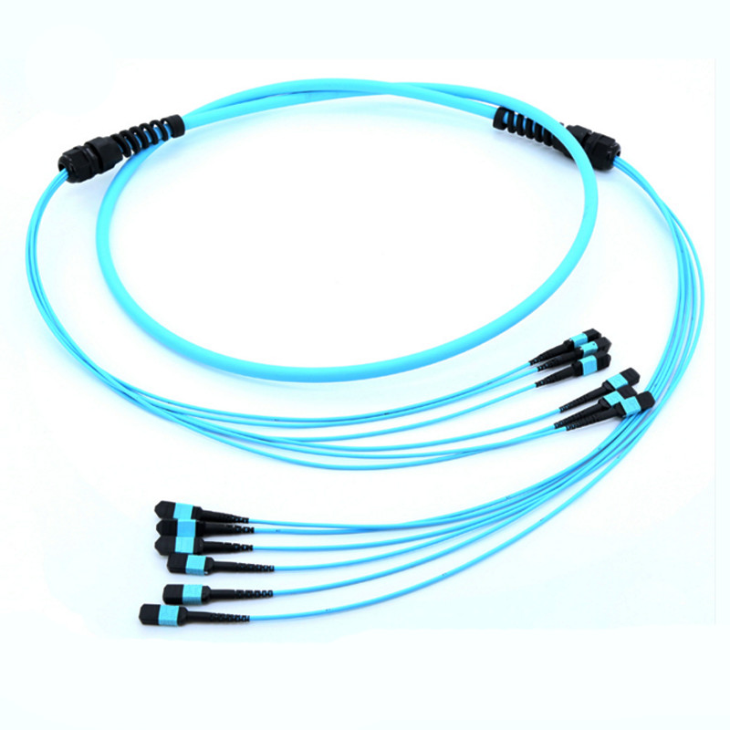 Singlemode Or Multimode 1M, 3M, 5M, Customized Yelow color MPO Fiber Optic Patch Cord