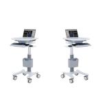 Aluminum Rolling Computer Cart Medical All In One With Table Height 80-120cm