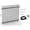 Buy cheap Customized Black Zinc Steel Metal Garrison Fence Panels Maintenance Free from wholesalers