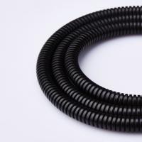Buy cheap PP Slit Wall Corrugated Loom Tubing , Black Bellows flexible corrugated pipe product