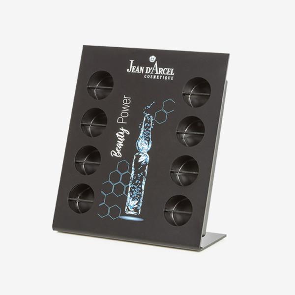 Buy cheap Facial Mask L Shape Display Stand Countertop Custom Cosmetic Display Stand from wholesalers