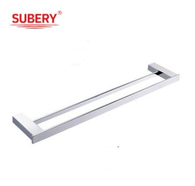 Buy cheap Bathroom Accessories High Quality Solid Double Poles Towel Rail Double Bars Shower Rod from wholesalers