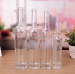 Industrial Beverage 750ml Clear Glass Wine Bottle with Aluminum Plastic PP