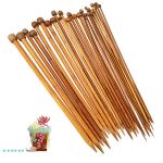 12pcs Bamboo Circular Knitting Needles Bamboo Crochet Hooks Set