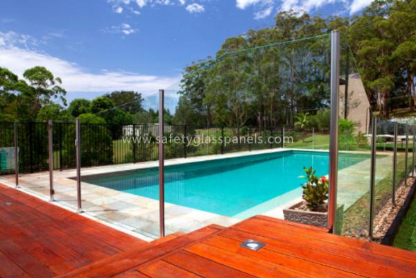 Buy cheap Clear Flat 8mm 10mm Semi Frameless Pool Fence Glass Balcony Railings from wholesalers
