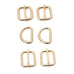 Square Antioxidant Metal D Rings Gold Tearproof Rustproof For Luggage Belts