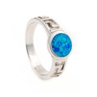 Buy cheap Natural Vintage Greek Opal Jewelry With 925 Sterling Silver Engagement Ring product