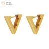 Buy cheap Stainless Steel 18k Gold Jewelry Geometric Heart Hexagon Triangle Hoop Earrings from wholesalers