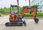 Red Mini Excavator 2600kg Tailless Bucekt 0.09M3 With Cabin Euro 5 Rubber Track