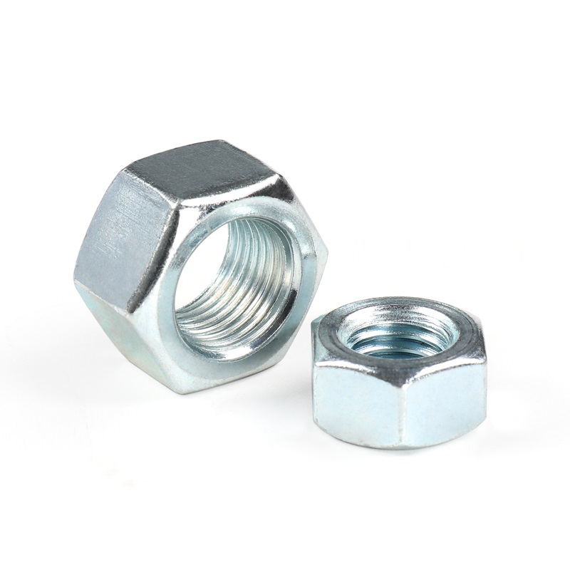 Carbon Steel DIN Standard Galvanized White Blue Zinc Plated Hex Nut with Competitive