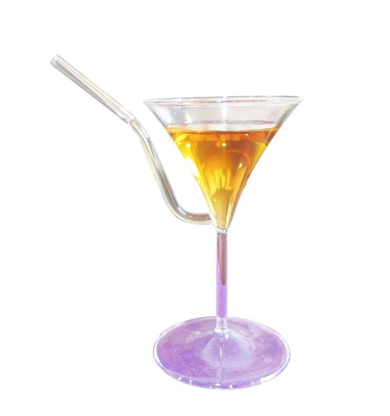 Buy cheap Borosilicate Vintage Cocktail Glasses With Straw from wholesalers