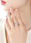0.5ct 0.28ct 18K Gold Diamond Rings 2.9g Edwardian Cluster Engagement Rings