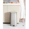 Buy cheap Rolling Cover Type 28L Stainless Steel Soft Close Square Pedal Trash Bin Foot Pedal Design For Living Room Office from wholesalers