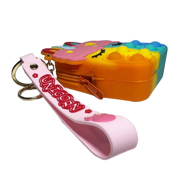 Baby Silicone Products Toy Girls Girls Bag MHC Hot Sellers Unicorn Stress Relief Silicone Bag Popular Fingertip Wallet