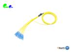LSZH Yellow Jacket Fiber Optic Pigtail 12F 9 / 125μM SC UPC Ribbon Fanout 2.0mm