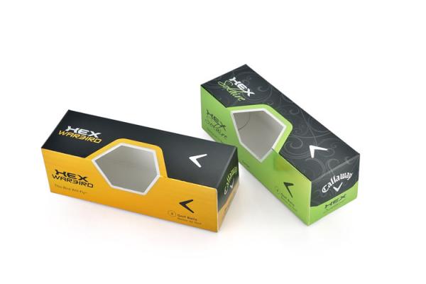Buy cheap 5PCS Pantone Golf Ball Packaging Box Printing With Window FSC from wholesalers