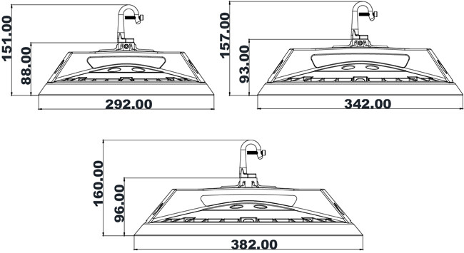 100W Warehouse LED High Bay UFO Lights Die Casting Aluminum Materials
