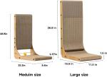L Shape Cat Scratcher High Density Corrugated Paper Wall Mounted Scratching Pad