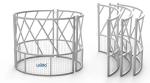16ga Hot Galvanized Cow Round Bale Feeder 3mm Thickness 1-1/2"
