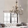 Buy cheap Wood and brushed nickel chandelier for Kitchen Bedroom (WH-CI-55) from wholesalers