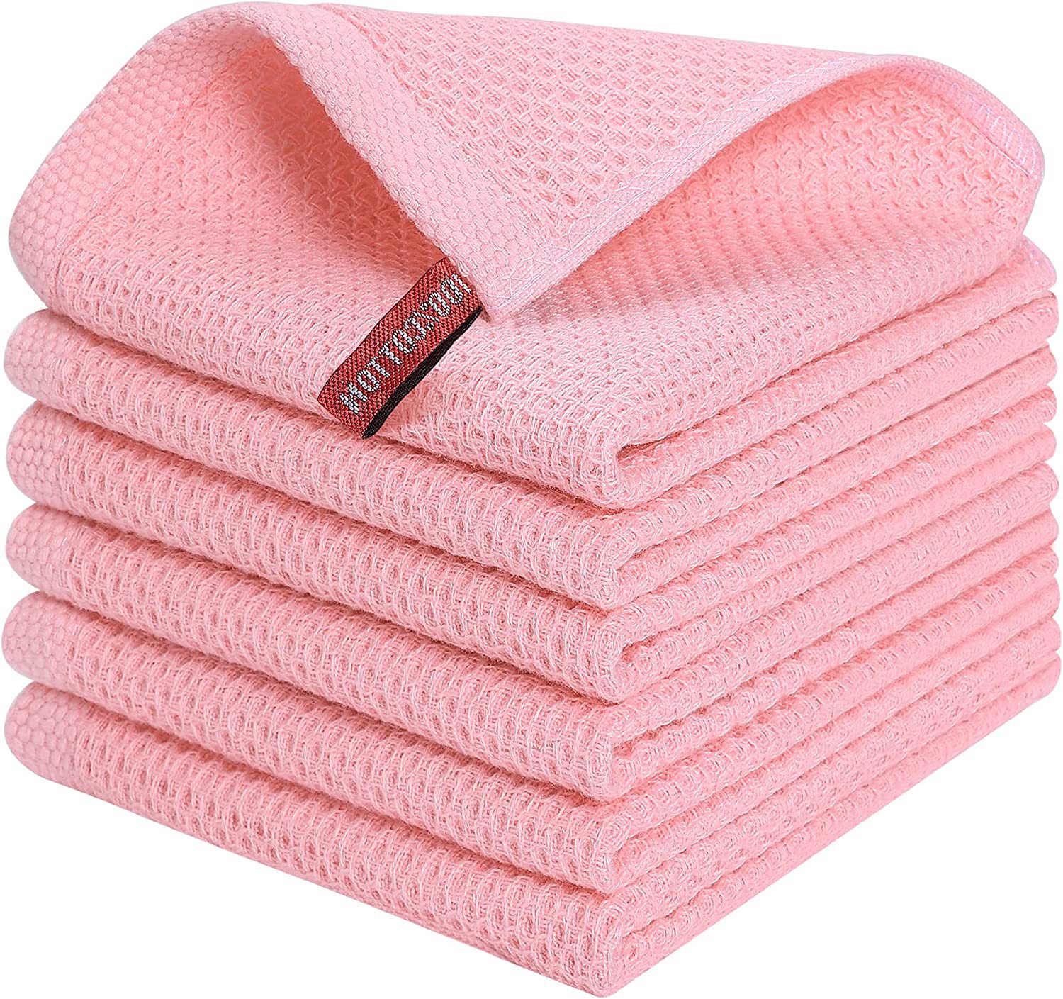 Amazon's Kitchen Towel Set Soft Eco-friendly and Easy-to-Clean with Waffle Square Towels
