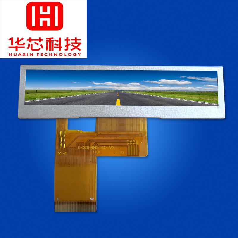 3.8 inch Bar Type TFT LCD , 480X72 Resolution, 40 pins RGB interface, 300cd/m2,