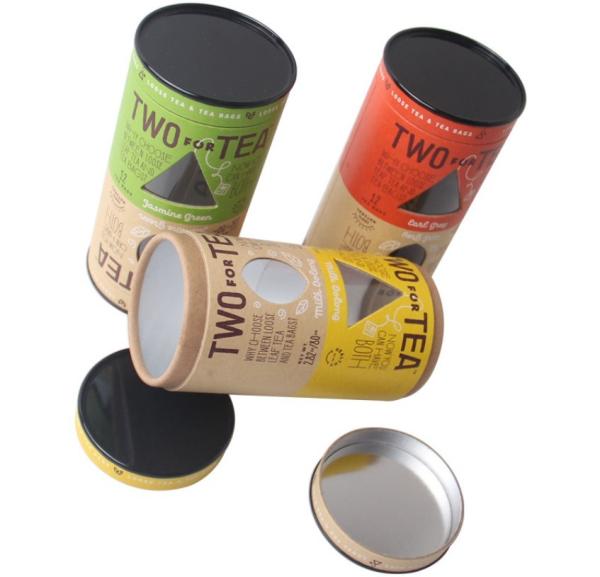 Buy cheap Cardboard Paper Tube Packaging Box , Round Tea Box Foil Stamping from wholesalers