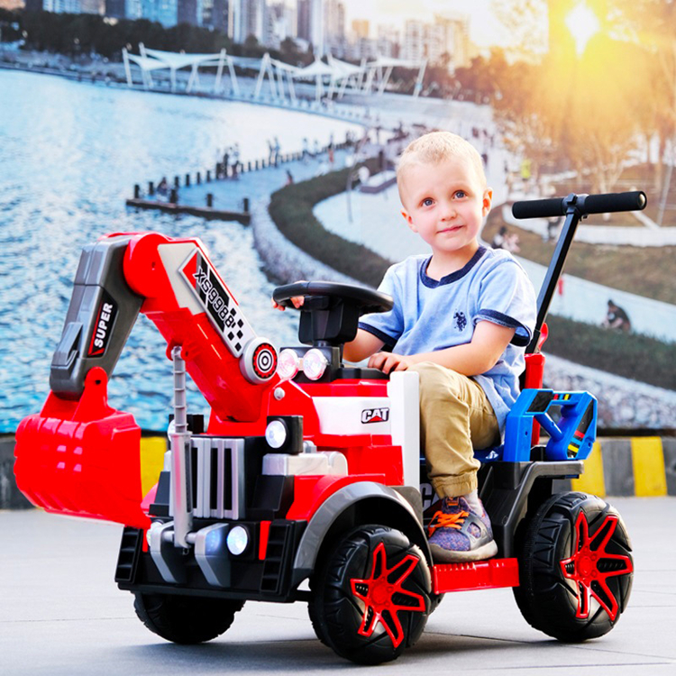 Unisex 6v All-electric Ride On Construction Truck Car with Music 2023 PP Plastic
