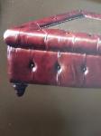 Top Red Genuine Leather TV Stand 2.4M Length Solid Structure For Hotel / Home