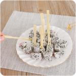 Disposable Bamboo Party Forks Mini Wooden Cocktail Forks For Dessert Cake
